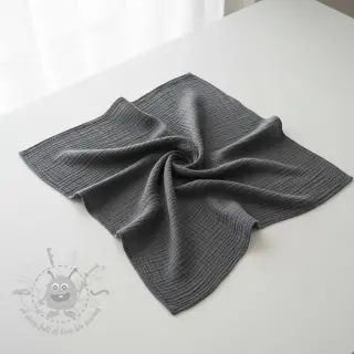 Dubbelgasväv/muslin dark grey