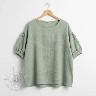 Dubbelgasväv/muslin dark mint