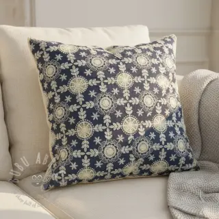 Bomullstyg JEANS EMBROIDERY Niva design B