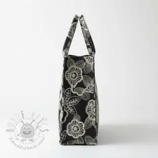 Bomullstyg JEANS EMBROIDERY Niva design C