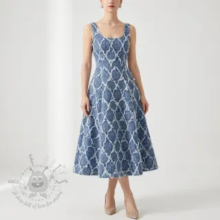 JEANS DENIM Ruffia Flowers design Och