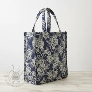 Bomullstyg JEANS EMBROIDERY Niva design A