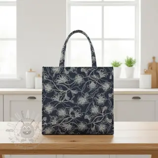 Bomullstyg JEANS EMBROIDERY Lisa design A