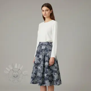 Bomullstyg JEANS EMBROIDERY Lisa design B