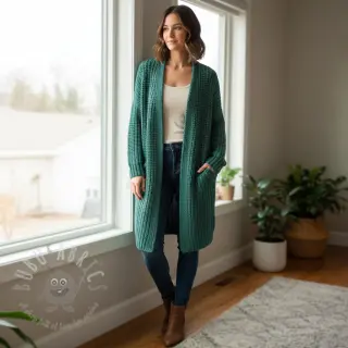 Tröjtrikå BIG KNIT ocean green