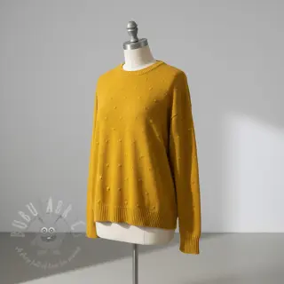 Tröjtrikå BIG KNIT DOT ochre