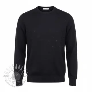 Tröjtrikå BIG KNIT DOT black