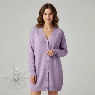 Tröjtrikå BIG KNIT DOT violet