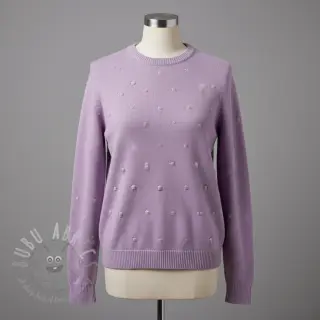 Tröjtrikå BIG KNIT DOT violet