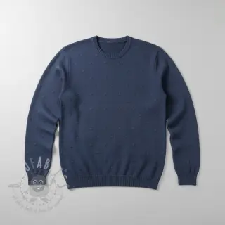 Tröjtrikå BIG KNIT DOT navy