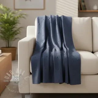 Tröjtrikå BIG KNIT DOT navy