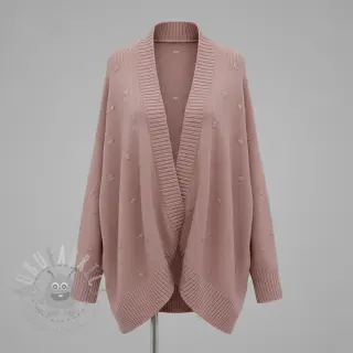 Tröjtrikå BIG KNIT DOT old pink