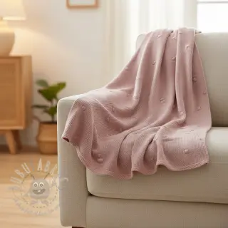 Tröjtrikå BIG KNIT DOT old pink
