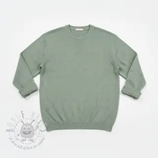 Tröjtrikå BIG KNIT DOT old green