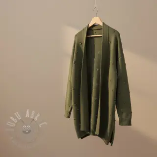 Tröjtrikå BIG KNIT DOT camo green