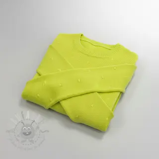 Tröjtrikå BIG KNIT DOT bright green