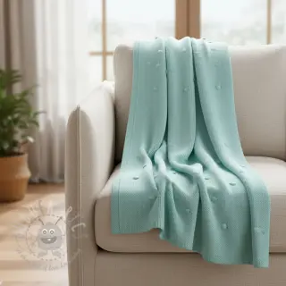 Tröjtrikå BIG KNIT DOT mint