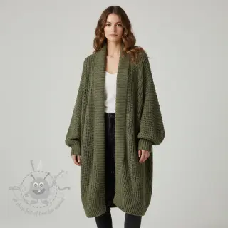 Tröjtrikå BIG KNIT camo green