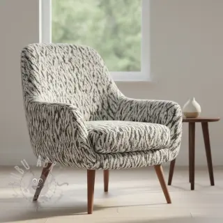 Stickat tyg jacquard Comfy Blurry Ikat grey