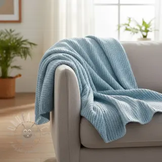Tröjtrikå BIG KNIT baby blue