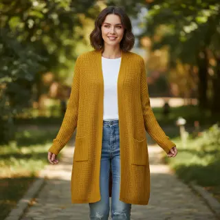 Svetrovina BIG KNIT yellow