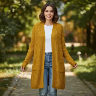 Tröjtrikå BIG KNIT yellow