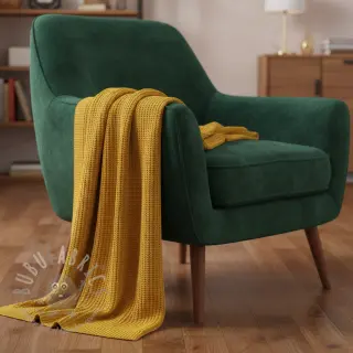 Tröjtrikå BIG KNIT yellow