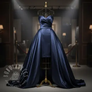 Satin SOIVÉ navy