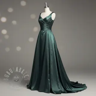 Satin SOIVÉ forest green