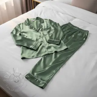 Satin old green