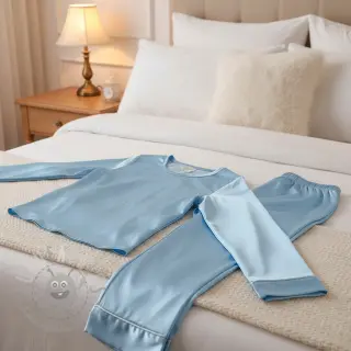 Satin light blue