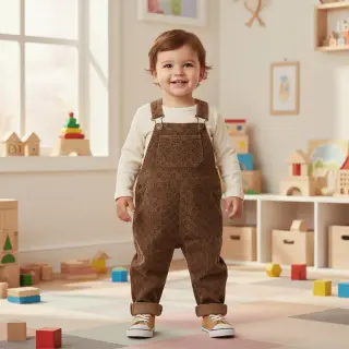 Menčester STRETCH Little love taupe