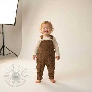 Manchester STRETCH Little flower taupe