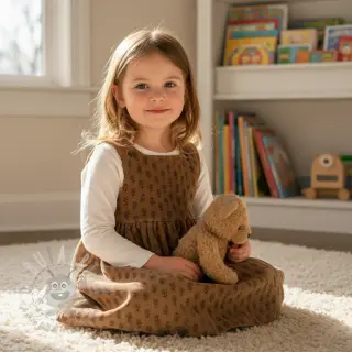 Manchester STRETCH Little flower taupe