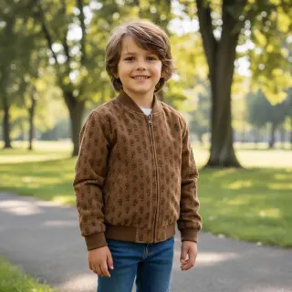 Menčester STRETCH Little flower taupe