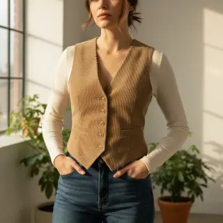 Menčester STRIPE beige
