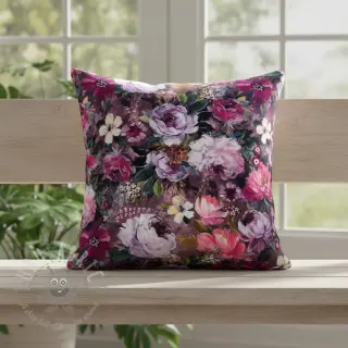 Dekorationstyg Oil painting flowers mauve digital print