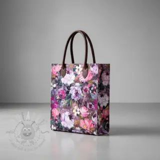 Dekorationstyg Oil painting flowers mauve digital print