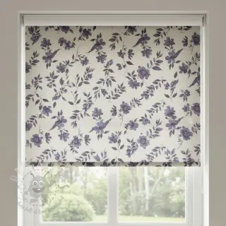 Dekorationstyg Linenlook Night flowers digital print