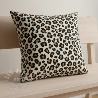 Dekorationstyg Linenlook Animal skin natural