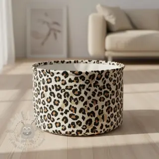 Dekorationstyg Linenlook Animal skin natural
