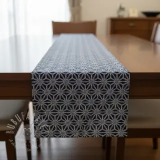 Dekorationstyg jacquard Bong marine