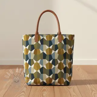 Dekorationstyg jacquard Mustang blue