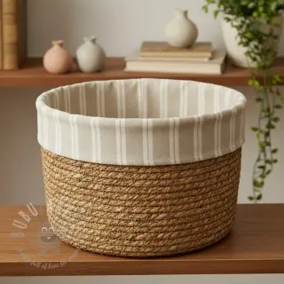 Dekorationstyg jacquard LINEN LOOK Etretat lin