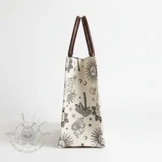Dekorationstyg jacquard Pygmalion ecru noir