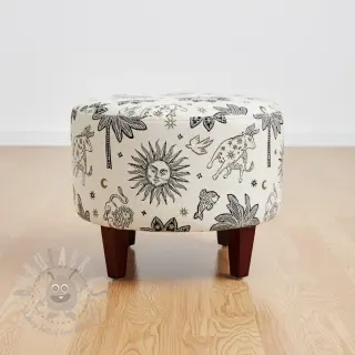 Dekorationstyg jacquard Pygmalion ecru noir