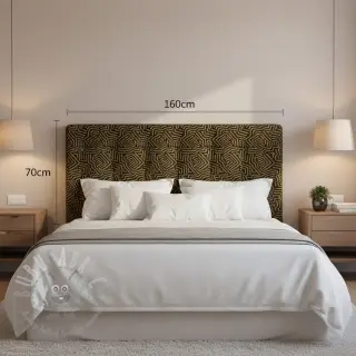 Dekorationstyg jacquard Mesopotamie noir jaune