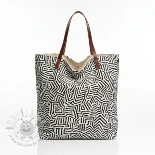 Dekorationstyg jacquard Mesopotamie allover graphite