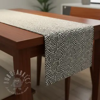 Dekorationstyg jacquard Mesopotamie allover graphite