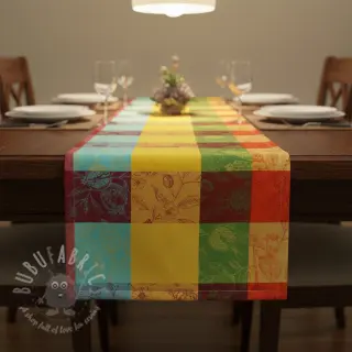 Dekorationstyg FRENCH TABLE CLOTH JACQUARD Cabosse allover summer